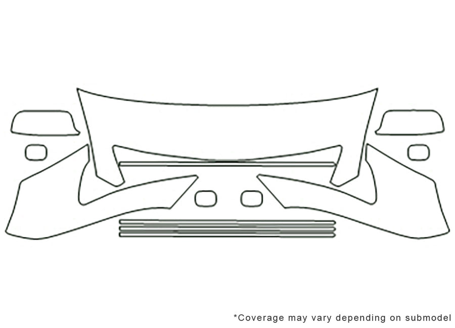 phaeton Avery Dennison Clear Bra Hood Precut PPF Diagram