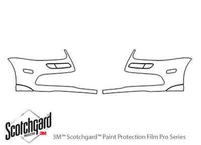 r32 3M Clear Bra Bumper Precut PPF Diagram