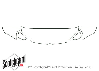 r32 3M Clear Bra Hood Precut PPF Diagram
