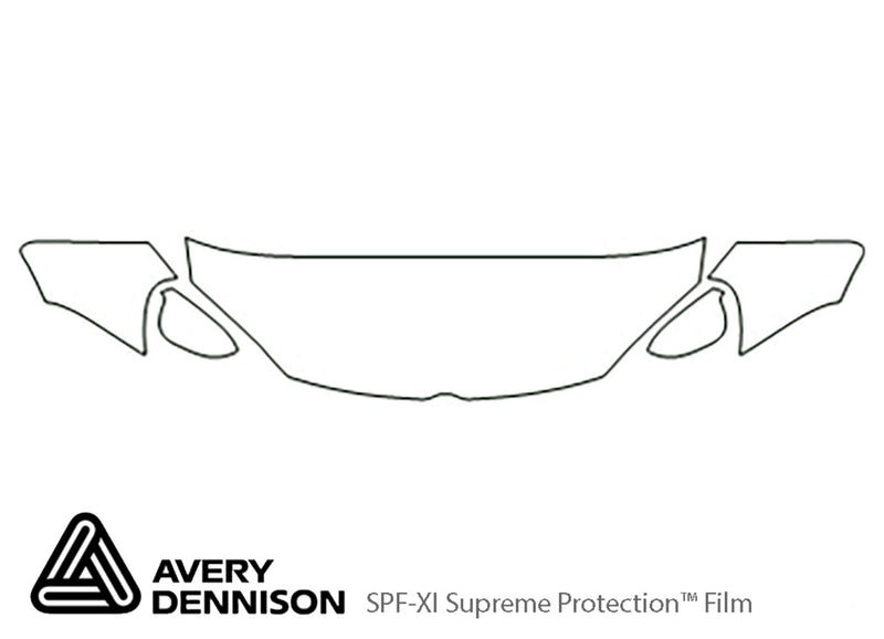 r32 Avery Dennison Clear Bra Hood Precut PPF Diagram