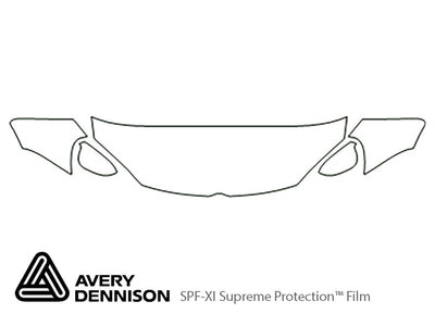 r32 Avery Dennison Clear Bra Hood Precut PPF Diagram