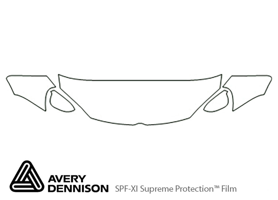 r32 Avery Dennison Clear Bra Hood Precut PPF Diagram