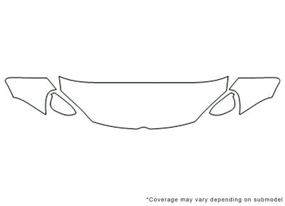 r32 Avery Dennison Clear Bra Hood Precut PPF Diagram