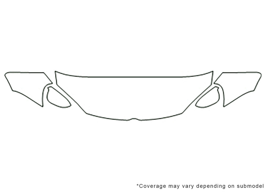 r32 Avery Dennison Clear Bra Hood Precut PPF Diagram