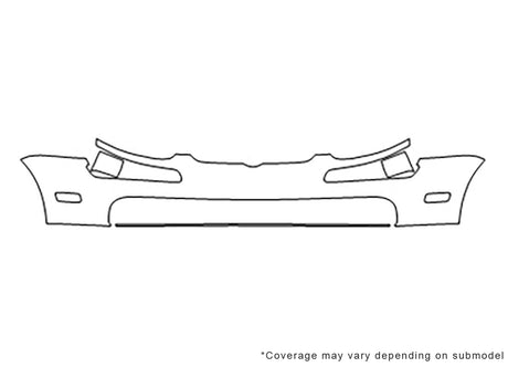 rabbit Avery Dennison Clear Bra Bumper Precut PPF Diagram