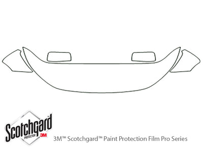 routan 3M Clear Bra Hood Precut PPF Diagram