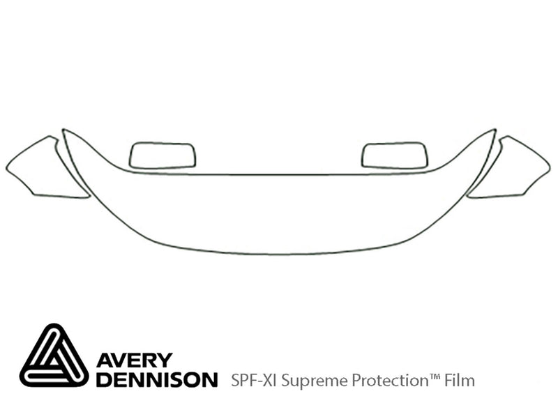 routan Avery Dennison Clear Bra Hood Precut PPF Diagram