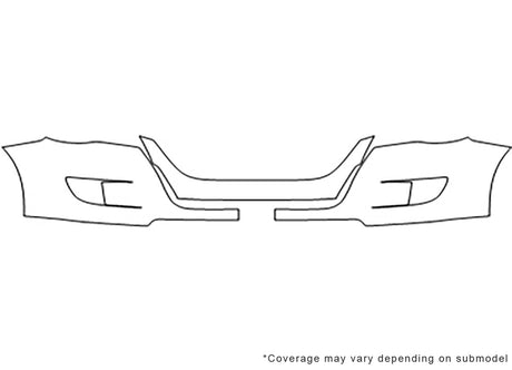 routan Avery Dennison Clear Bra Bumper Precut PPF Diagram