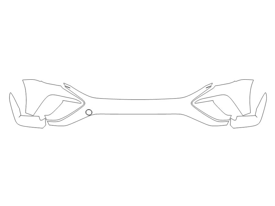 taos 3M Clear Bra Bumper Precut PPF Diagram