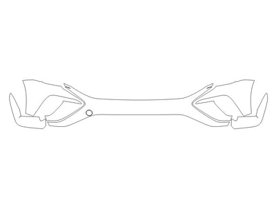 taos Avery Dennison Clear Bra Bumper Precut PPF Diagram