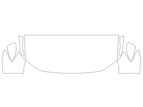 taos Avery Dennison Clear Bra Hood Precut PPF Diagram