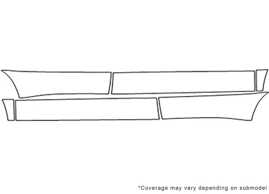 tiguan 3M Clear Bra Door Cup Precut PPF Diagram