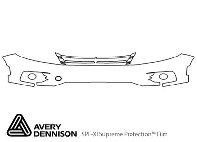 tiguan Avery Dennison Clear Bra Bumper Precut PPF Diagram