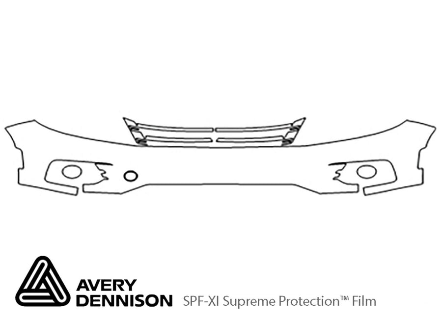 tiguan Avery Dennison Clear Bra Bumper Precut PPF Diagram