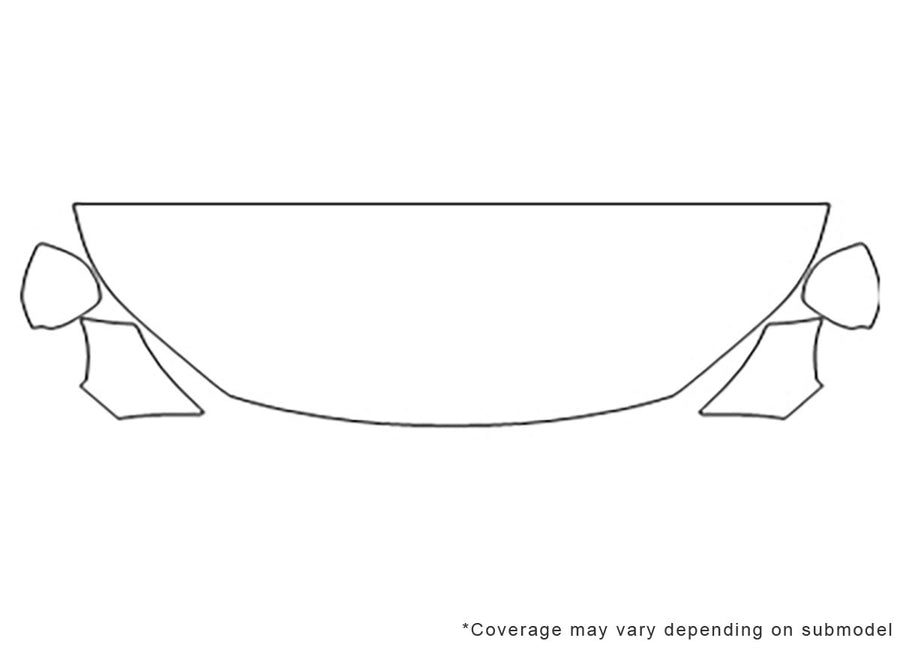 tiguan 3M Clear Bra Hood Precut PPF Diagram