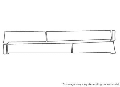 tiguan 3M Clear Bra Door Cup Precut PPF Diagram