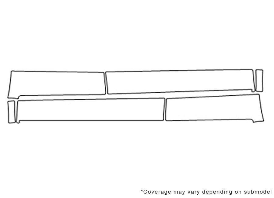 tiguan 3M Clear Bra Door Cup Precut PPF Diagram