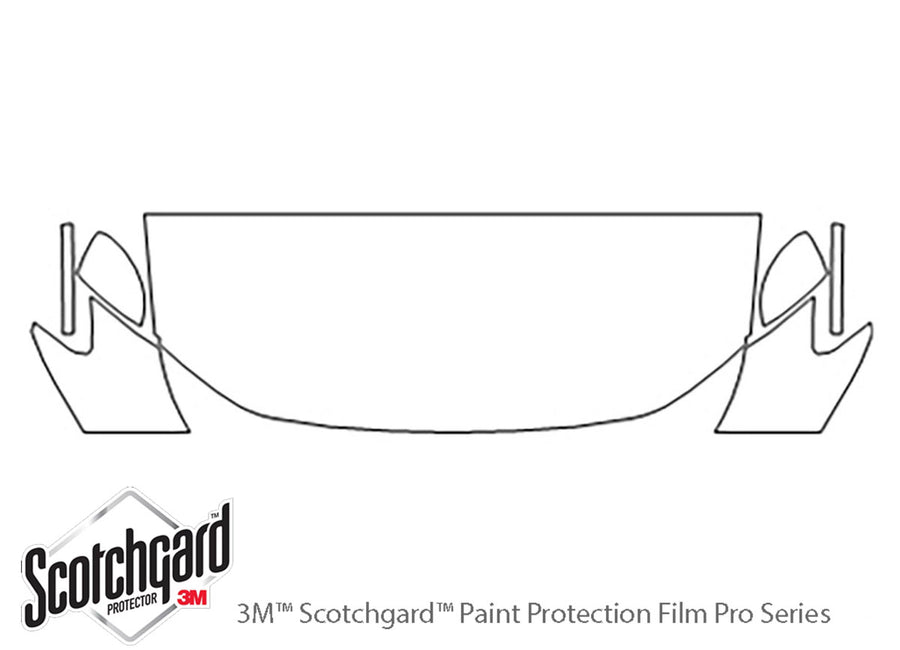 tiguan 3M Clear Bra Hood Precut PPF Diagram