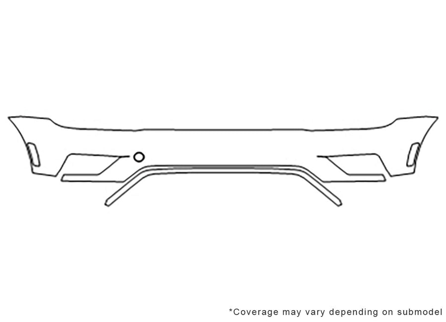 tiguan 3M Clear Bra Bumper Precut PPF Diagram