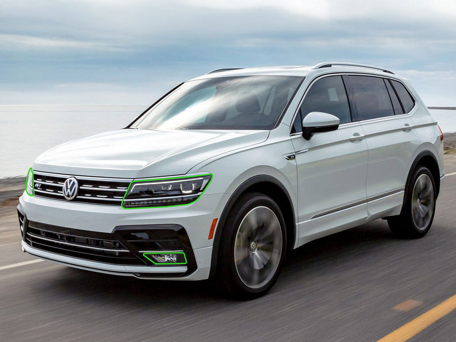 volkswagen tiguan 2018-2021 Headlight Protection Installation Location