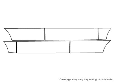 touareg 3M Clear Bra Door Cup Precut PPF Diagram