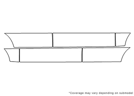touareg Avery Dennison Clear Bra Door Cup Precut PPF Diagram