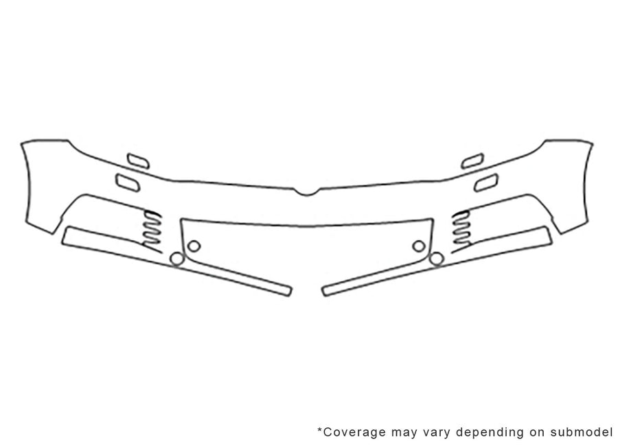 touareg 3M Clear Bra Bumper Precut PPF Diagram