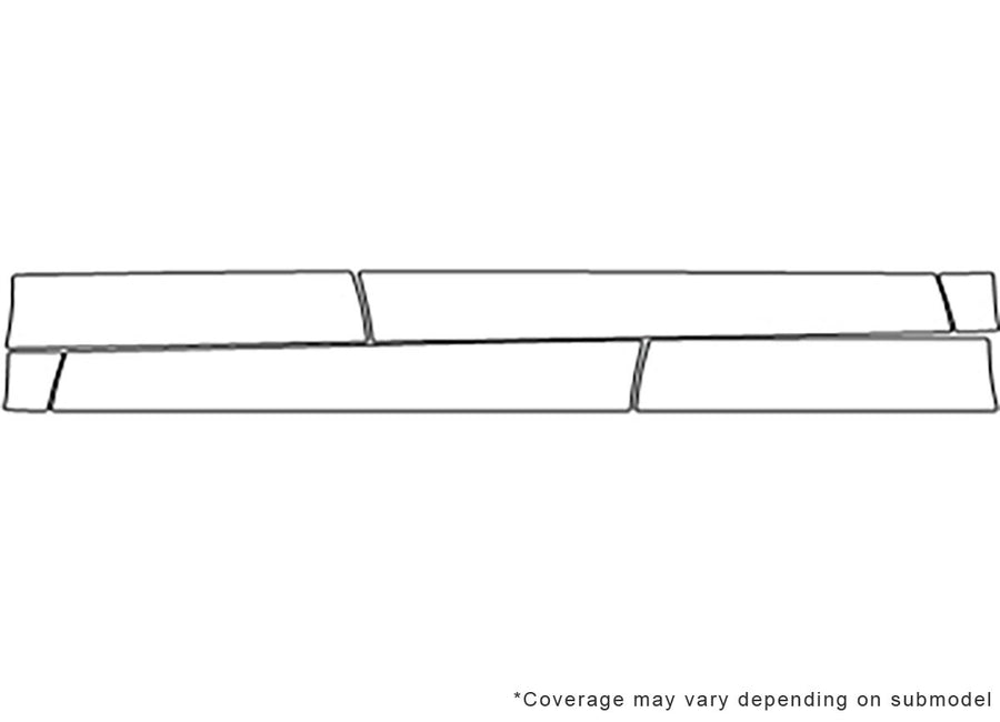touareg Avery Dennison Clear Bra Door Cup Precut PPF Diagram
