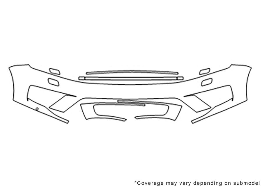 touareg Avery Dennison Clear Bra Bumper Precut PPF Diagram