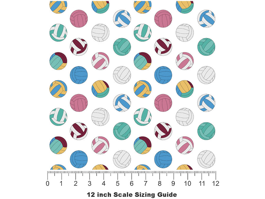 Volleyball Practice Sport Vinyl Film Pattern Size 12 inch Scale~Rwraps Volleyball Practice Sport Sizing Chart~2