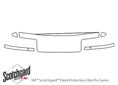 850 3M Clear Bra Hood Precut PPF Diagram