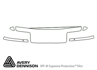 850 Avery Dennison Clear Bra Hood Precut PPF Diagram