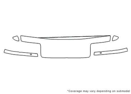 850 3M Clear Bra Hood Precut PPF Diagram