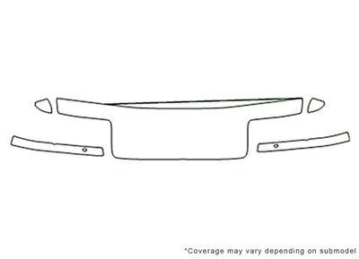 850 Avery Dennison Clear Bra Hood Precut PPF Diagram
