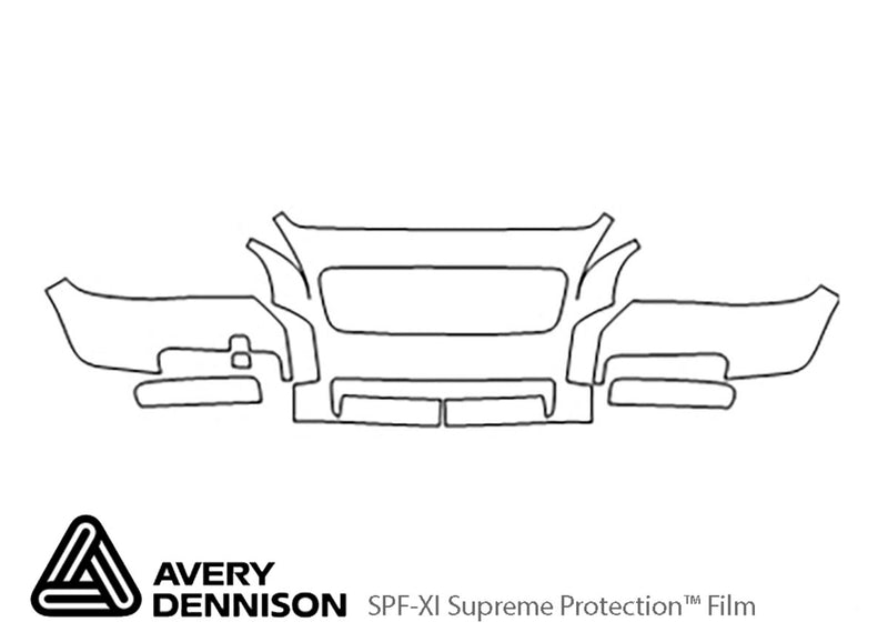 c30 Avery Dennison Clear Bra Bumper Precut PPF Diagram