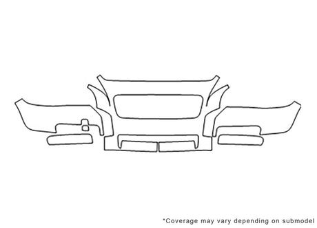 c30 3M Clear Bra Bumper Precut PPF Diagram