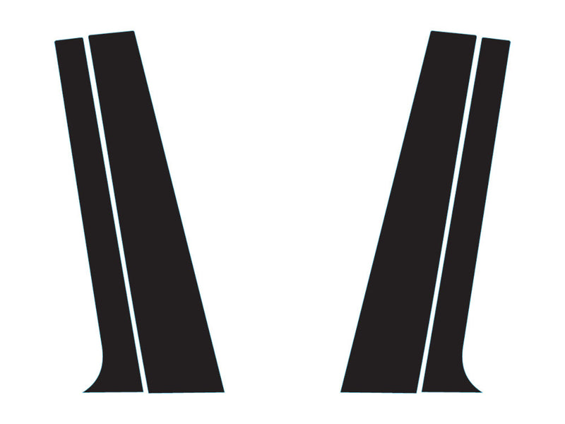 volvo c30 2008-2013 Brushed Aluminum Black Pillar Trim Diagram