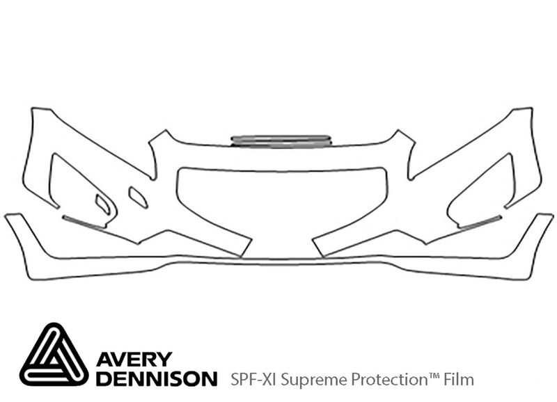 c30 Avery Dennison Clear Bra Bumper Precut PPF Diagram