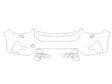 c40 3M Clear Bra Bumper Precut PPF Diagram