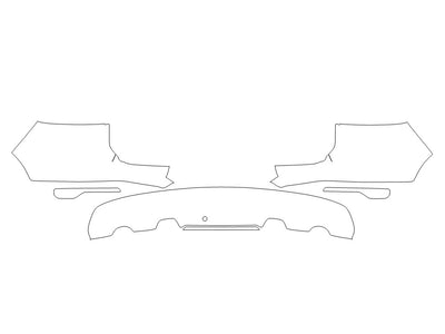 c40 Avery Dennison Clear Bra Door Cup Precut PPF Diagram