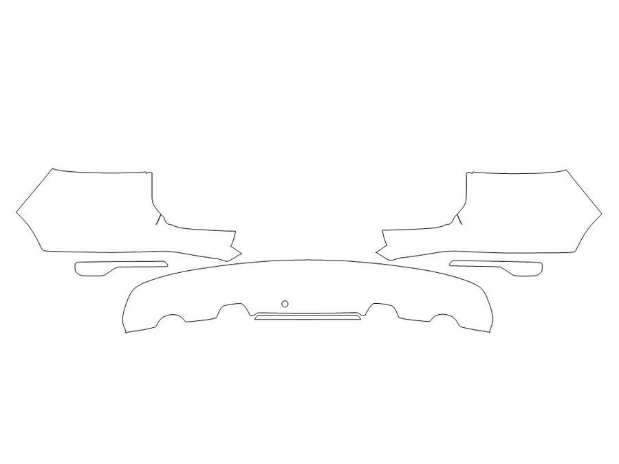 c40 Avery Dennison Clear Bra Door Cup Precut PPF Diagram