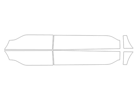 c40 3M Clear Bra Door Cup Precut PPF Diagram