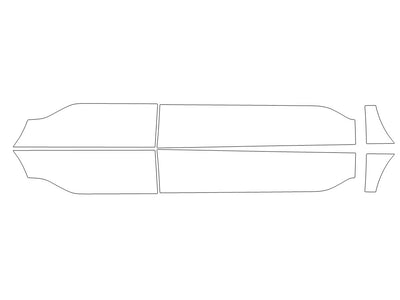c40 Avery Dennison Clear Bra Door Cup Precut PPF Diagram