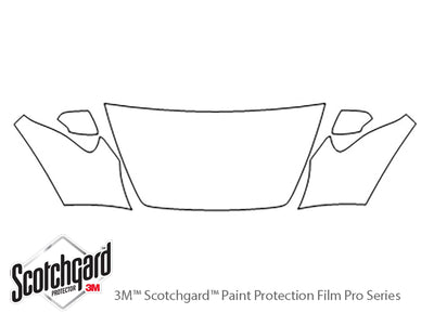 c70 3M Clear Bra Hood Precut PPF Diagram