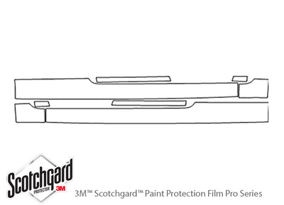 c70 3M Clear Bra Door Cup Precut PPF Diagram