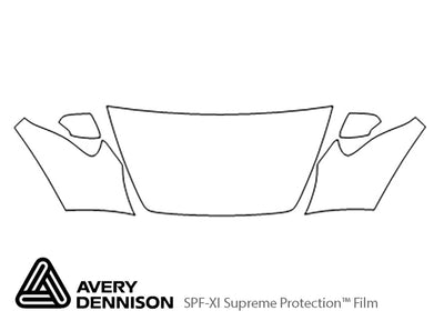 c70 Avery Dennison Clear Bra Hood Precut PPF Diagram