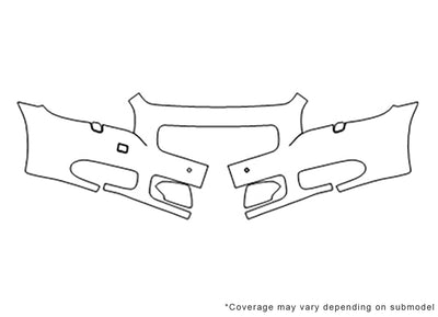 c70 3M Clear Bra Bumper Precut PPF Diagram