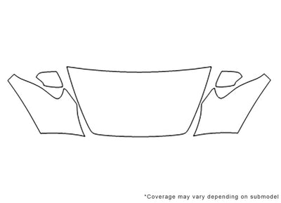 c70 Avery Dennison Clear Bra Hood Precut PPF Diagram