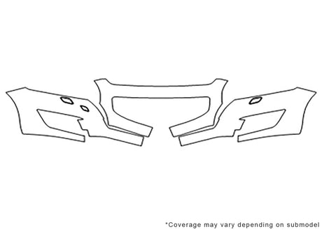 c70 3M Clear Bra Bumper Precut PPF Diagram