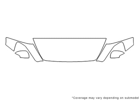 c70 3M Clear Bra Hood Precut PPF Diagram